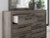Ashley Urbanoore Brown Gray Twin Panel Bed with Storage, Dresser, Mirror and Nightstand