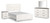 Ashley Gerridan White Gray Queen Panel Bed with Mirrored Dresser and Nightstand