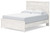 Ashley Gerridan White Gray Queen Panel Bed with Mirrored Dresser and Nightstand
