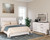 Ashley Gerridan White Gray Queen Panel Bed with Mirrored Dresser and Nightstand