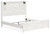 Ashley Gerridan White Gray King Panel Bed, Dresser, Mirror and 2 Nightstands