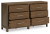 Ashley Cabalynn Light Brown California King Panel Bed with Dresser