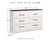 Ashley Gerridan White Gray King Panel Bed with Dresser and 2 Nightstands