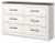 Ashley Gerridan White Gray King Panel Bed and Dresser