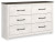 Ashley Gerridan White Gray King Panel Bed and Dresser