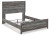 Ashley Bronyan Dark Gray Queen Panel Bed with Mirrored Dresser and Nightstand