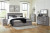Ashley Bronyan Dark Gray King Panel Bed with Mirrored Dresser and Nightstand