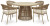 Ashley Ocean Park Beige Outdoor Dining Table and 4 Chairs