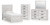 Ashley Cayboni Whitewash Twin Panel Bed, Dresser, Mirror and Chest