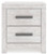Ashley Cayboni Whitewash Twin Panel Bed and Nightstand