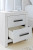 Ashley Cayboni Whitewash Twin Panel Bed and Nightstand