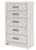 Ashley Cayboni Whitewash King Panel Bed with Mirrored Dresser, Chest and 2 Nightstands