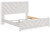 Ashley Cayboni Whitewash King Panel Bed with Mirrored Dresser, Chest and 2 Nightstands