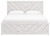 Ashley Cayboni Whitewash King Panel Bed with Mirrored Dresser and Nightstand