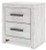 Ashley Cayboni Whitewash King Panel Bed and 2 Nightstands