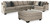 Ashley Bovarian Stone 4-Piece Sectional with Ottoman 56103/46(2)/48/56/11
