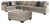 Ashley Bovarian Stone 4-Piece Sectional with Ottoman 56103/46(2)/48/56/11