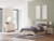 Ashley Lawroy Light Natural Queen Panel Bed with Storage, Dresser, Mirror and Nightstand