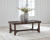 Ashley Korestone Dark Brown Coffee Table with 2 End Tables