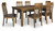 Ashley Broxtyn Light Brown Dining Table and 6 Chairs