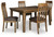 Ashley Broxtyn Light Brown Dining Table and 4 Chairs