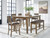 Ashley Broxtyn Light Brown Counter Height Dining Table and 4 Barstools and Bench