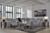 Ashley Modmax II Salt and Pepper 7-Piece Power Reclining Sectional with Audio Consoles
