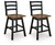 Ashley Wildenauer Brown Black Counter Height Swivel Barstool (Set of 2)