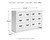 Ashley Binterglen White California King Panel Bed, Dresser and 2 Nightstands