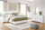 Ashley Binterglen White California King Panel Bed with Mirrored Dresser, Chest and 2 Nightstands