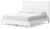 Ashley Binterglen White California King Panel Bed with Mirrored Dresser and Nightstand