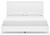 Ashley Binterglen White California King Panel Bed with Mirrored Dresser and Nightstand