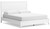 Ashley Binterglen White California King Panel Bed with Mirrored Dresser