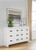 Ashley Binterglen White California King Panel Bed with Dresser and Nightstand