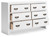 Ashley Binterglen White California King Panel Bed with Dresser