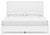Ashley Binterglen White King Panel Bed with Mirrored Dresser, Chest and 2 Nightstands