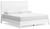 Ashley Binterglen White King Panel Bed with Dresser