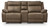 Ashley Max-Media Biscotti 3-Piece Power Reclining Sectional Loveseat with Audio Console