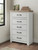 Benchcraft Savonport White Brown Chest of Drawers