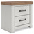 Benchcraft Savonport White Brown Nightstand