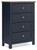 Ashley Landocken Brown Blue Chest of Drawers