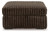 Ashley Midnight-Madness Chocolate Oversized Accent Ottoman