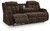 Ashley Greely Bend Steel Power Reclining Sofa with Drop Down Table