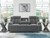 Ashley Greely Bend Chocolate Power Reclining Sofa with Drop Down Table