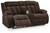 Ashley Greely Bend Steel Power Reclining Loveseat with Console