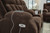 Ashley Greely Bend Chocolate Power Reclining Loveseat with Console