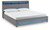 Ashley Cayberry Gray King Upholstered Bed with Wireless Audio