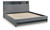 Ashley Cayberry Gray King Upholstered Bed with Wireless Audio