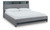 Ashley Cayberry Gray King Upholstered Bed with Wireless Audio
