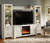 Ashley Bellaby Whitewash 4-Piece Entertainment Center with Fireplace